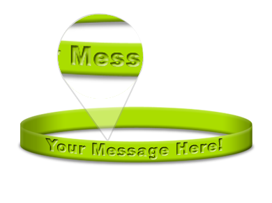Custom Debossed Thin Wristbands